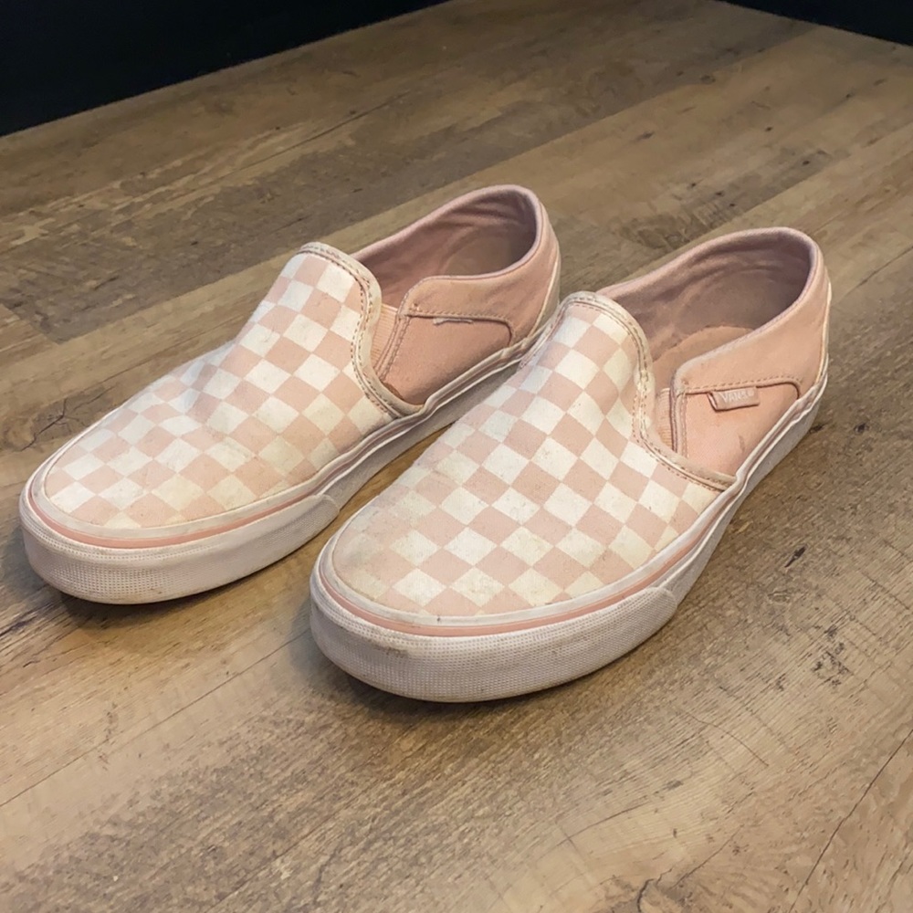Pink checkered vans